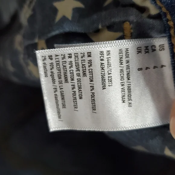 American Eagle Outfitters Blue Distressed Jean Shorts - Picture 5 of 5